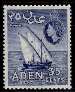 ADEN QEII SG57a, 35c violet-blue, NH MINT. Cat £15.