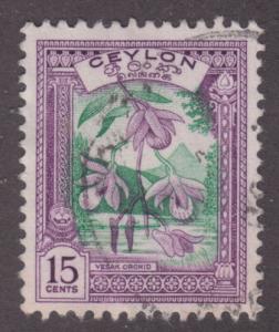 Ceylon 309 Vesak Orchid 1950