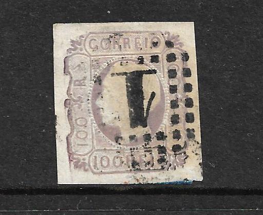 PORTUGAL 1862-64  100r  KL  IMPERF   FU SG 34