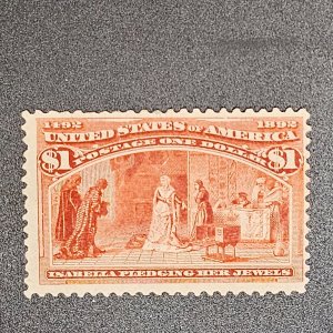US# 241  Columbian Exposition Issue Mint original gum never hinged CSV 2250.00