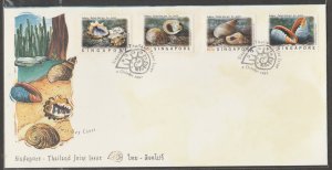 1997 Singapore-Thailand Joint Issue - Sea Shells FDC SG#908-911