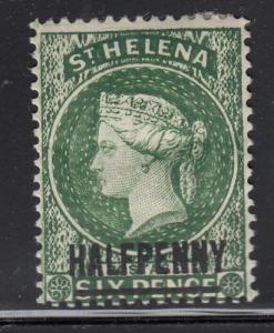 St Helena 1884-94 MH Scott #33 Half Pence overprint on 6p Victoria