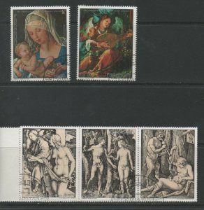 Thematic Stamps Art - PARAGUAY 1978 DURER PAINTINGS 9v used