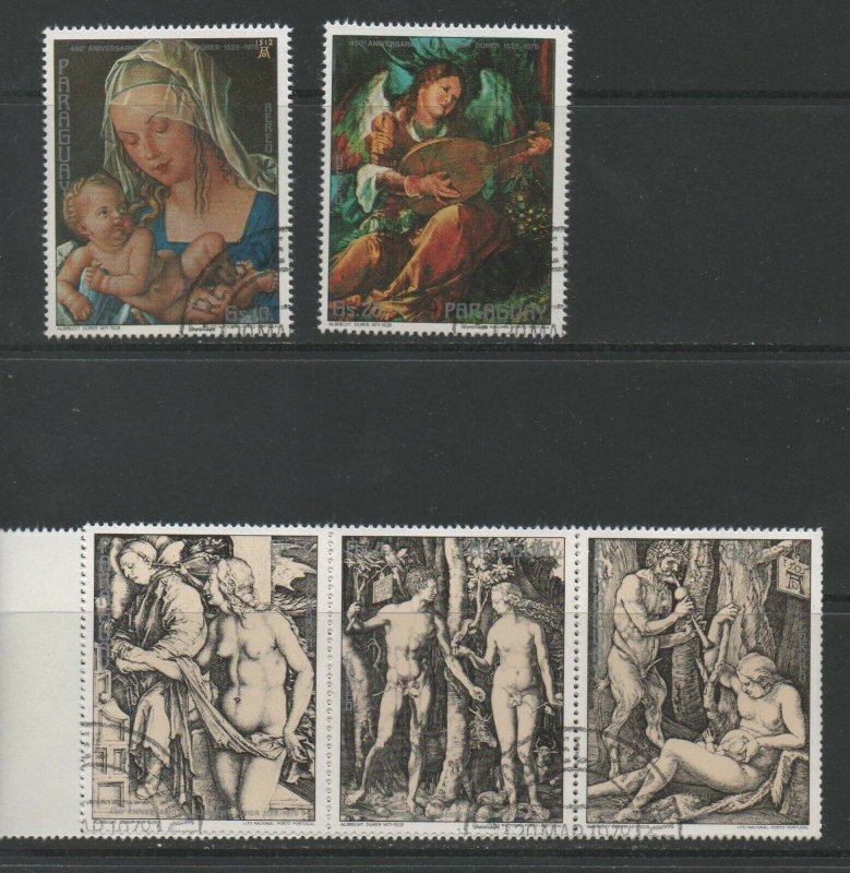 Thematic Stamps Art - PARAGUAY 1978 DURER PAINTINGS 9v used