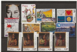 Peru 1998-99 nine sets sg.1962, 1977, 1982, 1984-7, 2006, 2008-11 MNH