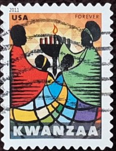 US Scott 4584; Used (44c) Kwanzaa from 2011; VF centering; off paper