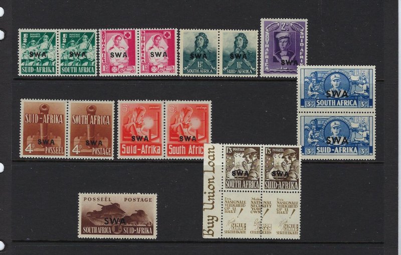 SOUTH WEST AFRICA SCOTT #135-143 1941-43 SET  - MINT SOME HR/LH  HINGED