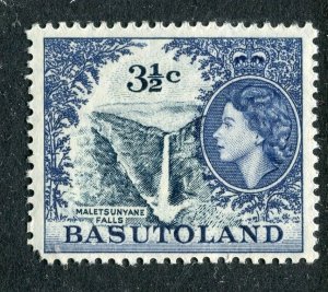 BASUTOLAND; 1961 early QEII Pictorial issue fine Mint hinged 3.5c. value