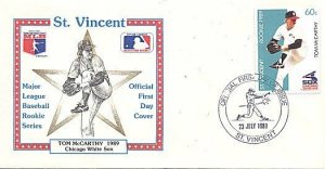 ST. VINCENT 1989 BASEBALL TOM McCARTHY WHITE SOX FDC