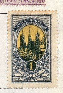 Lithuania 1919-22 Early Issue Fine Mint Hinged 1p. 174387
