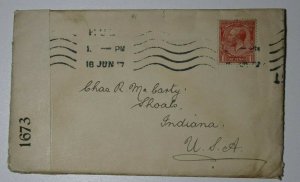 GB Opened by Censor WWI 1916 1673 Sc# 160