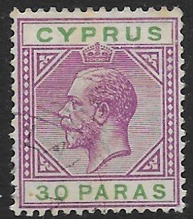 Cyprus 63   1912   30 para  fine used