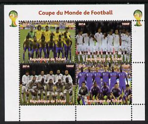 Chad 2014 Football World Cup #1 perf sheetlet containing ...