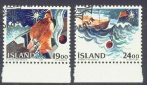 ICELAND 669-70 USED 1988 CHRISTMAS