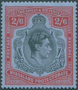 Nyasaland 1938 2s 6d black & red on blue SG140 unused