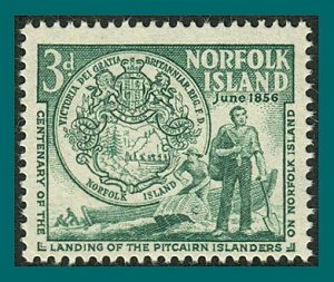 Norfolk Island 1956 Landing of Pitcairners, 3d MNH #19,SG19