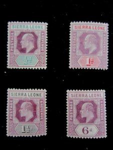 SIERRA LEONE - SCOTT# 77-79,85 - MH - CAT VAL $25.50