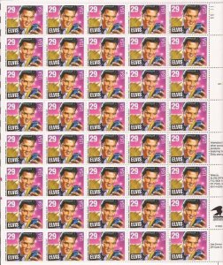 US Stamp - 1993 Musician Elvis Presley - 40 Stamp Sheet - Scott #2721