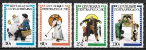 Central African Republic 506-9 Norman Rockwell set MNH