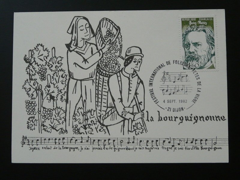 wine and folklore festival souvenir card 1982