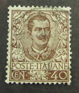 1915 Italy - Poste Italiane - Sc #83 - 40¢ - used postage stamp - Cv $8.75