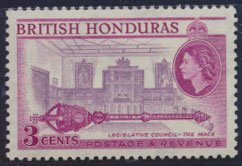 British Honduras SG 181 SC # 146a MLH  perf 13½ Mace  - Council  see scan