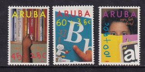 Aruba   #B24-B26   MNH  1991  literacy . child welfare