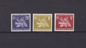 SA12b Trinidad and Tobago 1963  Freedom from Hunger mint stamps