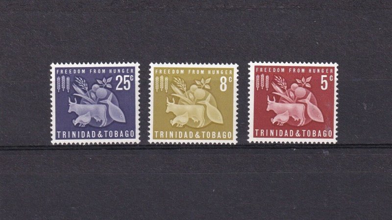 SA12b Trinidad and Tobago 1963  Freedom from Hunger mint stamps