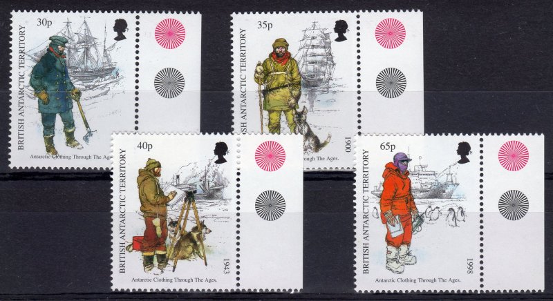 British Antarctic Territory 1998 Sc#259/262 Antarctic Clothing-DOGS  Set (4) MNH