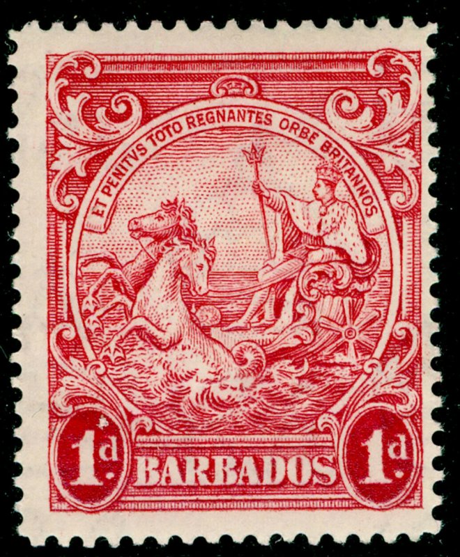 BARBADOS SG249a, 1d scarlet, NH MINT. Cat £17. PERF 14