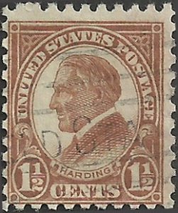 # 582 Used Brown Warren G. Harding