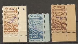 Israel Interim JNF Label Bale 32-4 set Hinged