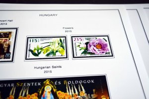 COLOR PRINTED HUNGARY 2011-2015 STAMP ALBUM PAGES (45 illustrated pages)