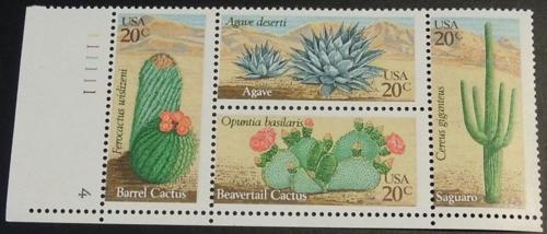 1981 20c Desert Plants Scott 1942-1945 PB Mint NH