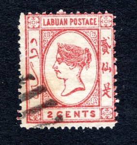 Labuan SC# 33   VG/F, Used, 1892 Queen Victoria, CV $4.25 ..... 3370002