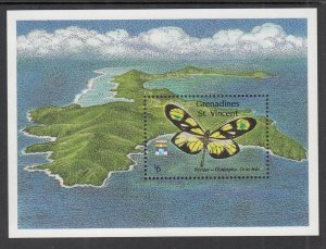 St Vincent Grenadines 894 Butterfly Souvenir Sheet MNH VF