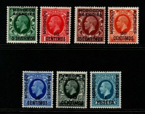 MOROCCO AGENCIES SG153/9 1935-7 DEFINITIVE SET MTD MINT