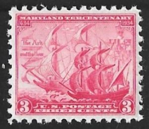 736 3 cents Maryland Founding Stamp mint OG NH EGRADED XF 90 XXF