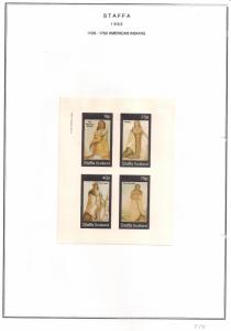 SCOTLAND - STAFFA - 1982 - American Indians #2 - Imperf 4v Sheet -MLH