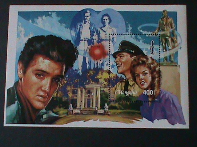 MONGOLIA-1995-SC#2232-ELVIS PRESLEY-WITH ARMY UNIFORM  -MNH-S/S-VF KEY STAMPS