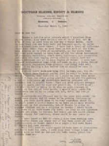 #865-866 Dr. Elkins,Kokomo Ind,Mar 8,1940Typed Letter Head Cover USA To Sweden