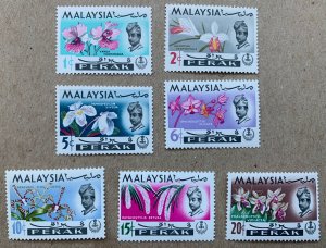 Perak 1965 Orchids set, MNH. Scott 139-145, CV $3.45. SG 163-69