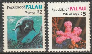 PALAU 20-21, MARINE LIFE, 1983. TWO HIGH VALUES. MNH VF (136)