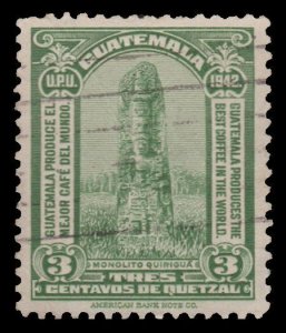 GUATEMALA STAMP 1942 SCOTT # 302. USED. # 3