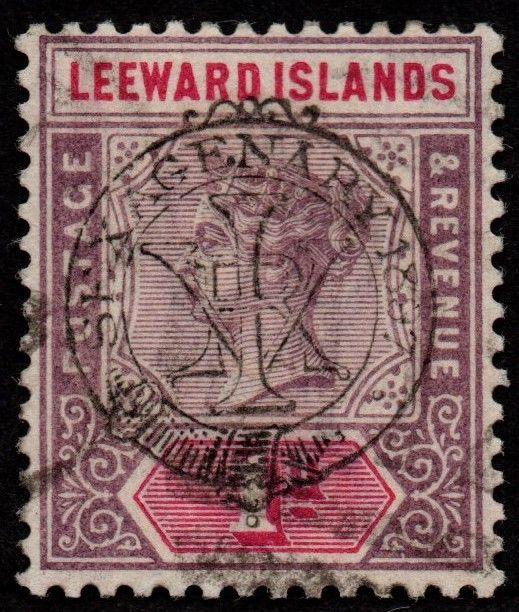 $Leeward Islands Sc#10 used, F-VF+, CV. $26