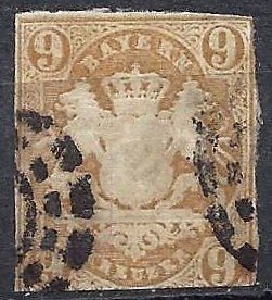 BAVARIA 1867 Scott 20 used fvf