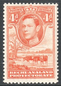 Bechuanaland Scott 129 - SG123, 1938 George VI 4d MH*