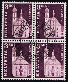 Switzerland.1964 3f50(Block of 4) S.G.713 Fine Used