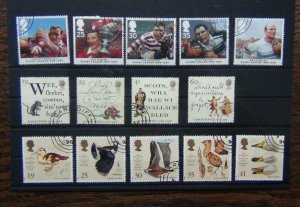 GB 1995 Rugby League 1995 Burns 1996 Wildfowl sets Used